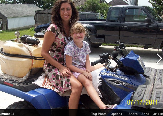 my first ride on the 4 weeler