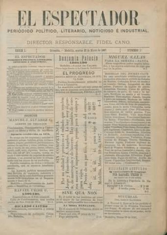 Nace el periódico El espectador