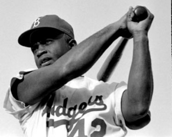 Jackie Robinson is the first AA baseball player