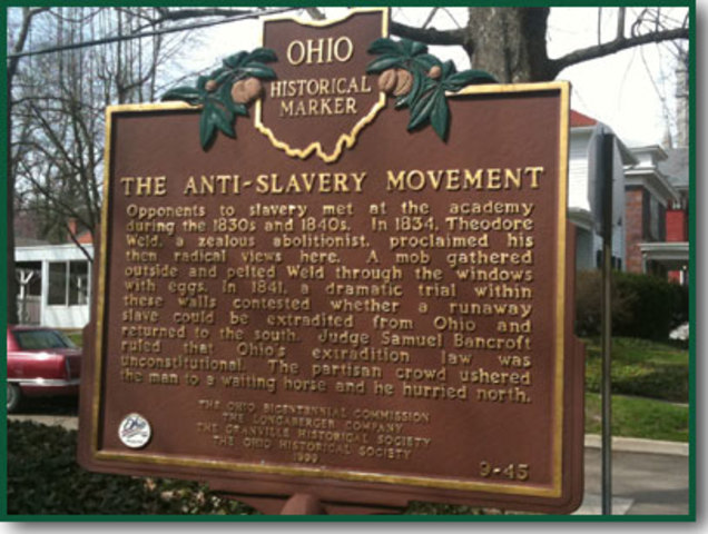 Ohio outlawed slavery