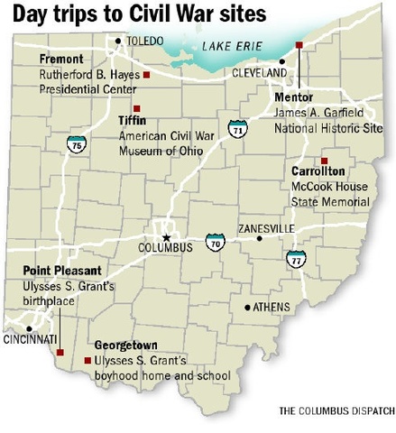 2 small battles of the civil war in Ohio