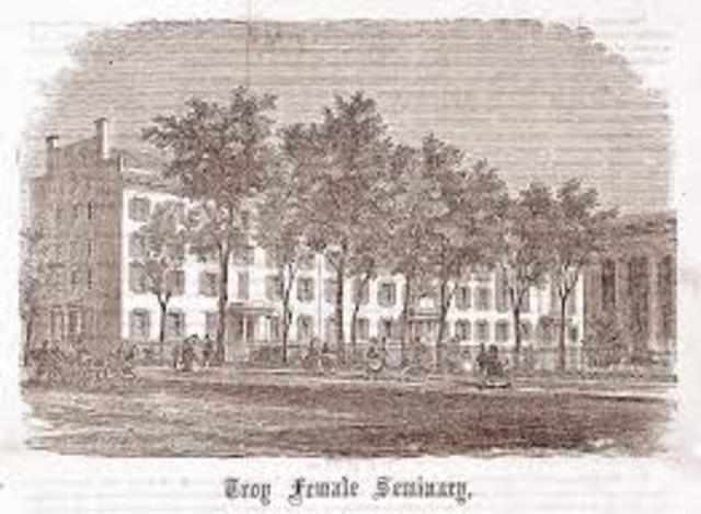 1821 Emma Willard’s Troy Female Seminary opens