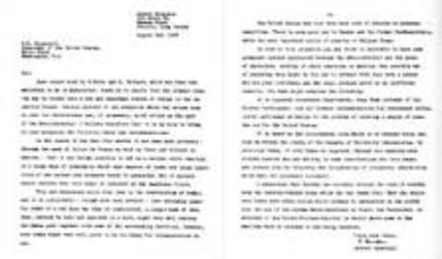 Einstein’s letter to FDR, “The Manhattan Project”