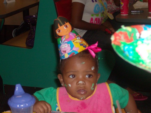 Kaylie's first brithday at Chuck E. Cheese