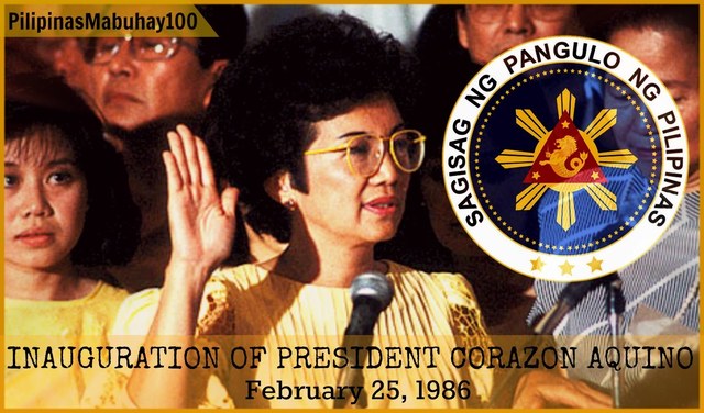 Cory Aquino Sworn In as President