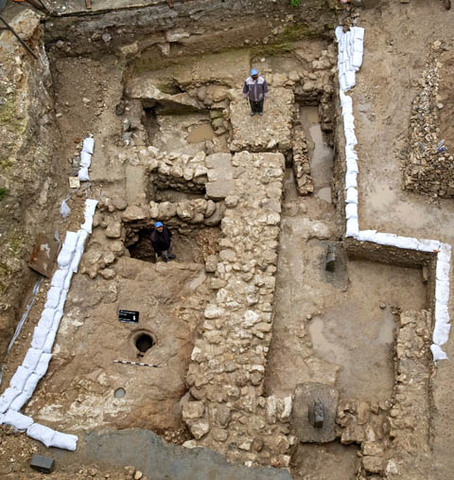 Excavations at the site of an ancient house in Nazareth