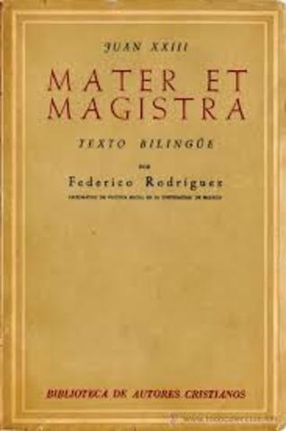 MATER ET MAGISTRA (DOCUMENTO DE LA IGLESIA)