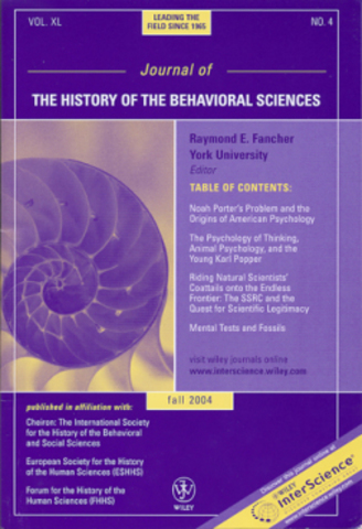 Journal of the History of the Behavioral Sciences