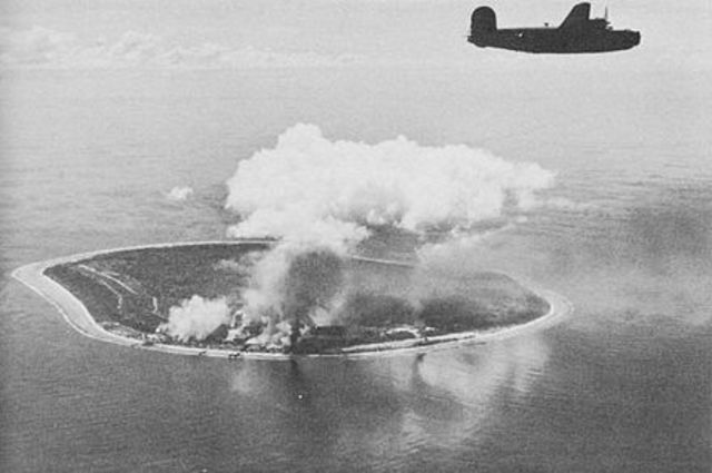 Air raid on Nauru Island