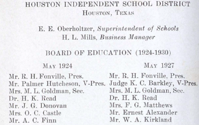 Voters create the Houston Independent School District