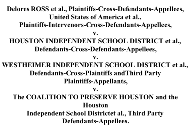 White parents try to create Westheimer ISD