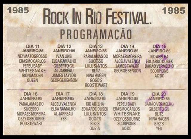 Acontece o primeiro Rock in Rio