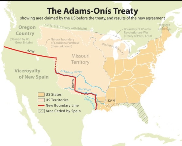 Adam Onis treaty if Spain