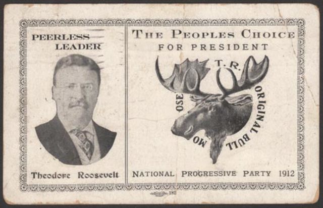 Roosevelt Runs for Presidency, unsuccessfully for Bull-Moose Party