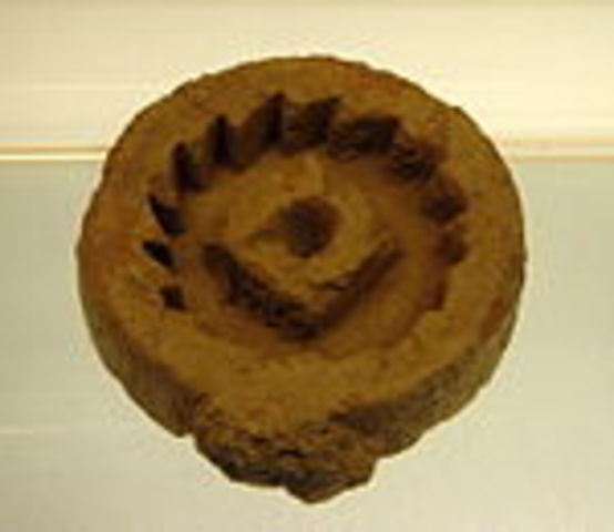 Antiguo molde de engranaje de la dinastía HAN