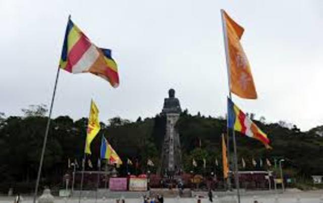 religious flags for buddha's birthday banned