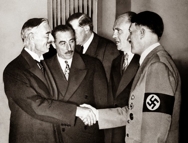 Munich Pact signed giving the Sudetenland of Czechoslovakia to Germany