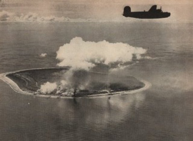 Air raid on Nauru Island