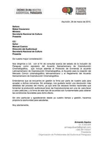 Acuerdos de Coproducción