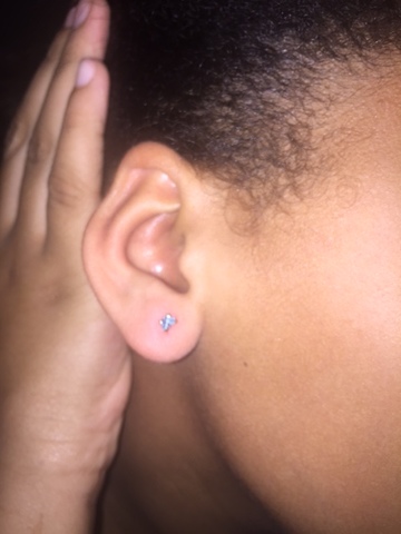 Malani got her ears pierced!!