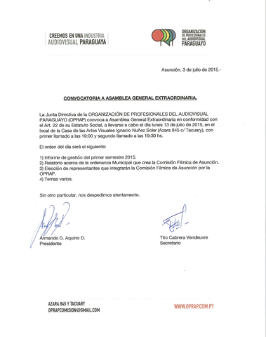 Asamblea Extraordinaria