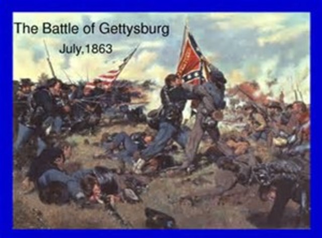 The battle of Gettysburg