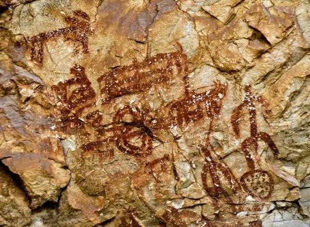Pinturas en la zona del Prepirineo