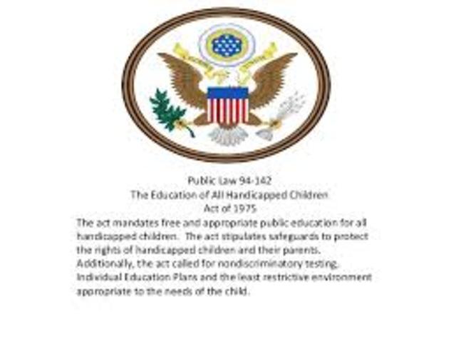 Public Law 94-142, Education for All Handicapped Children Act