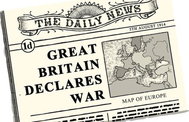Great Britain and France declare war on Austria-Hungary