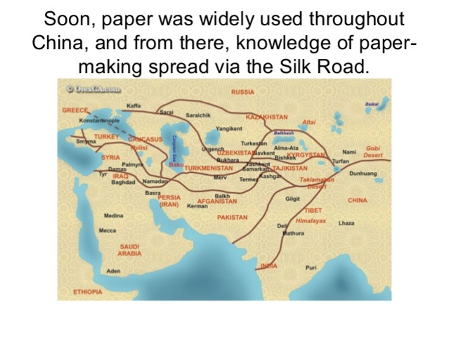 Paper along the Silk Road
