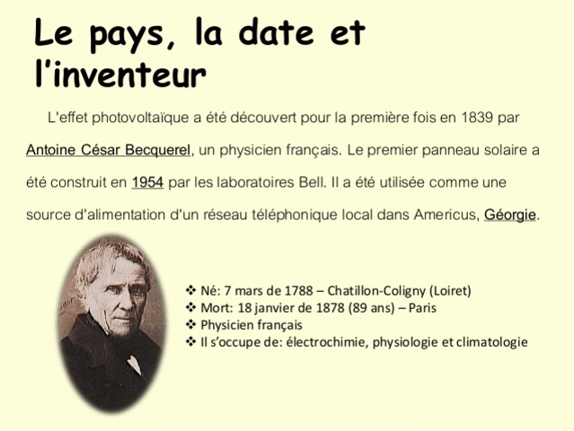 Découverte des énergies photovoltaïques