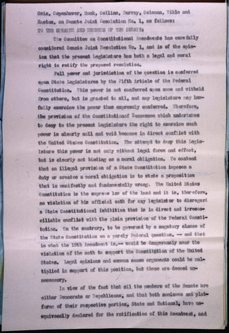 Ratification of the 19th amendment