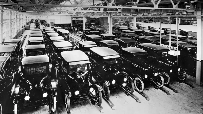 Mass production of Model T’s being done and almost everyone had one