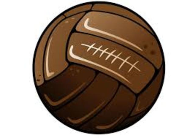 Evolution du ballon de football