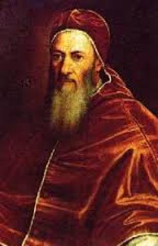 Xulio II pone la primera piedra de la iglesia de San Pedro en Roma