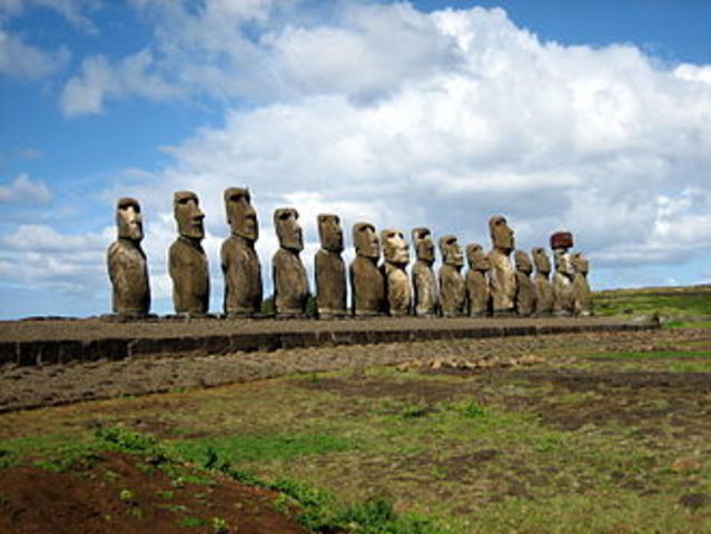 Easter island statues