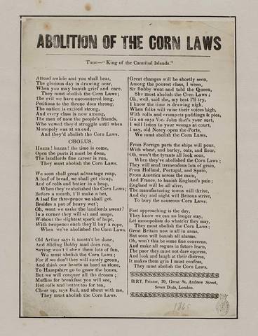 England: The Repeal of Corn Laws
