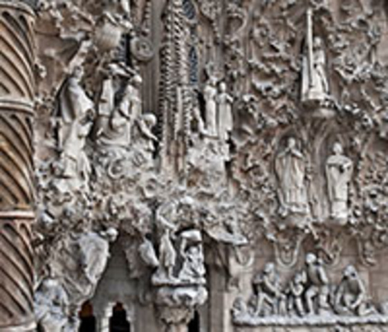 Detalle Sagrada Familia, Barcelona de Antoni Gaudi