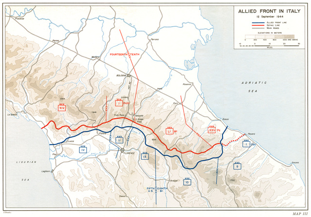 The Allies reach the "Gothic Line"