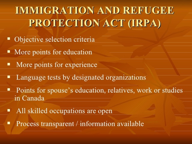 Immigration and Refugee Protection Act