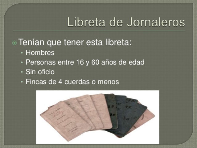 Régimen de la Libreta - 1849