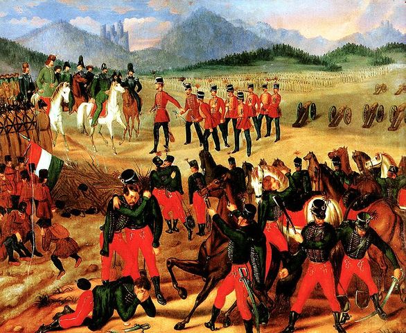 Defeat of Hungarians with help of Russian Troops