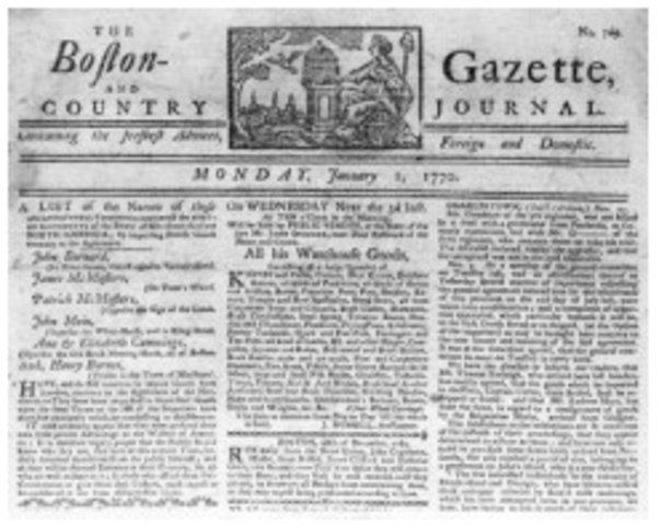 1728 Caleb Philips anunciava suas aulas por correspondência na Gazette de Boston