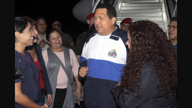 Chavez returns from cancer treatments
