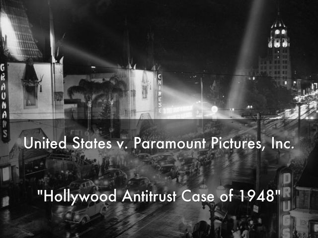 United states Vs Paramount Pictures