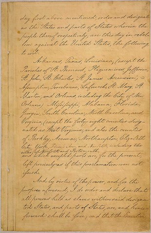 The Emancipation Proclamation