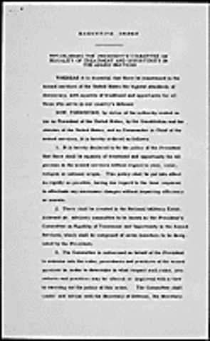 Harry Truman - Executive Order 9981