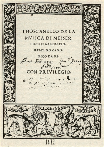 il "TOSCANELLO" di Pietro Aaron