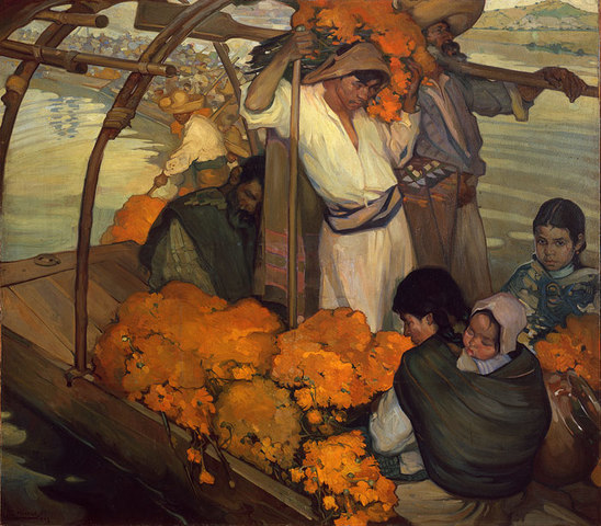 (México) Saturnino Herrán, 1913, La ofrenda, óleo sobre tela.