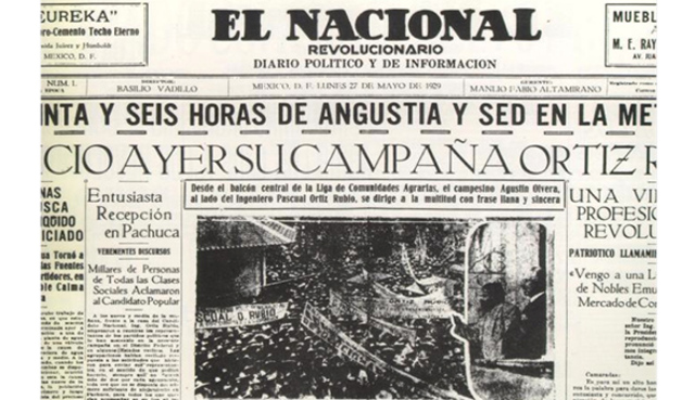 Nace el diario El Nacional Revolucionario